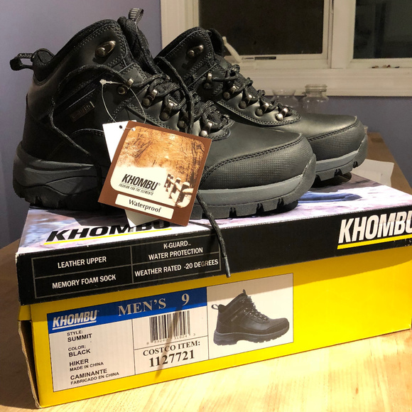 khombu tyler men's leather hiking outdoor tactical boots